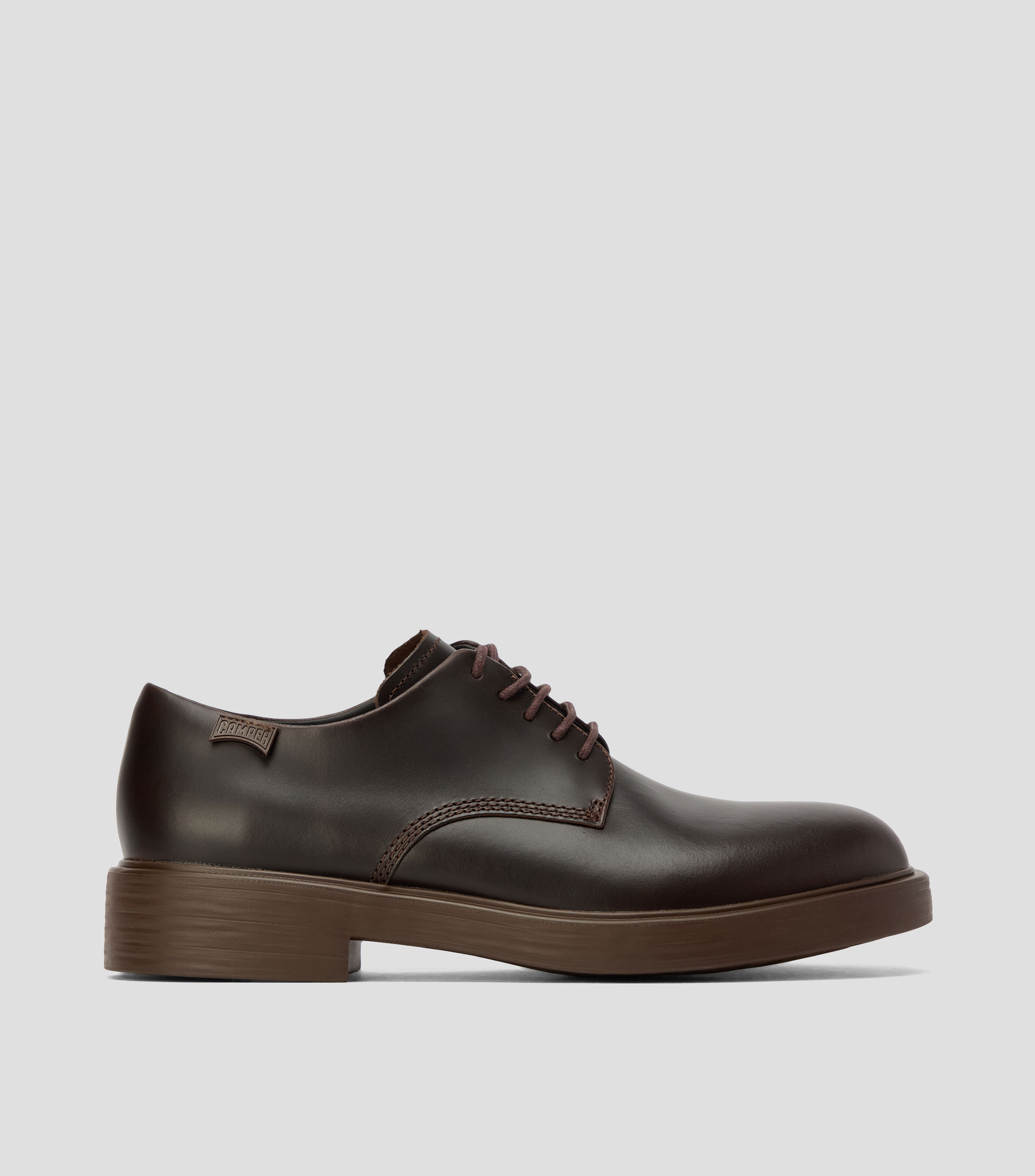 Zapatos casuales derby en piel lisos Hombre